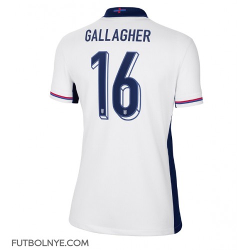 Camiseta Inglaterra Conor Gallagher #16 Primera Equipación para mujer Eurocopa 2024 manga corta